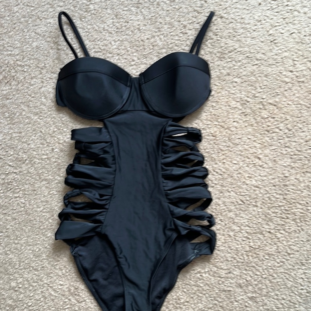 Black Cutout One-Piece Swimsuit